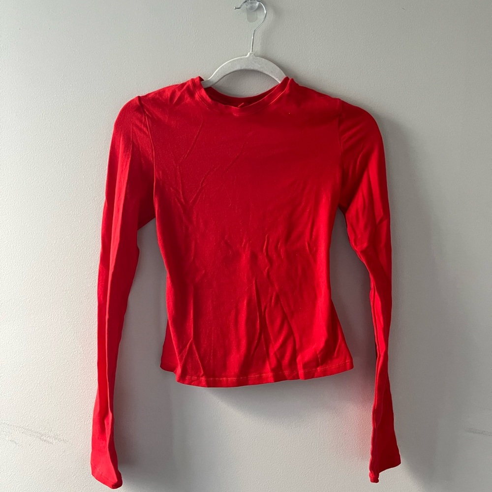 Skims Red Long sleeve Top NWOT